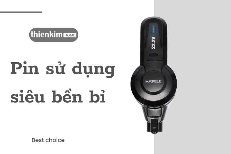 Máy hút bụi cầm tay Hafele HSV-21G 535.43.079 bền bỉ